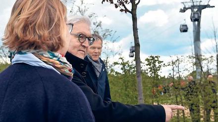 Draußen im Grünen. Auch die IGA in Marzahn hat Frank-Walter Steinmeier schon besucht.