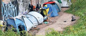 Unerwünscht. Immer mehr Obdachlose übernachten mit ihren Zelten in Berliner Parks und Grünanlagen – wie hier im Tiergarten.
