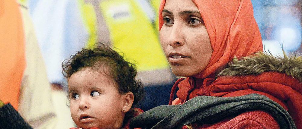 Geflüchtete Familie am Münchner Hauptbahnhof vor zwei Jahren.