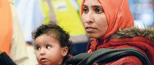 Geflüchtete Familie am Münchner Hauptbahnhof vor zwei Jahren.