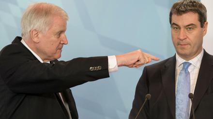 Sind sich nicht grün: CSU-Chef Horst Seehofer (links) Markus Söder.