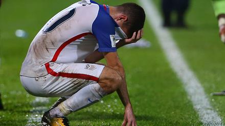Wo kann ich mich verstecken? Christian Pulisic nach dem Spiel in Trinidad.