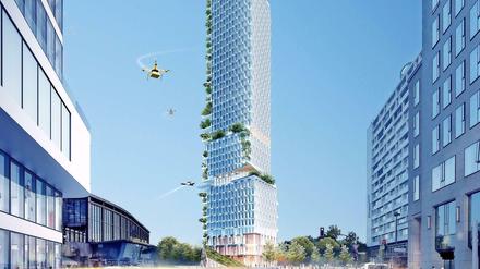 Auf dem Hardenbergplatz am Zoo möchte Architekt Langhof das größte Hochhaus Berlins bauen. Bisher lehnen Politiker die Idee allerdings ab.