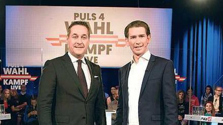Gleichgesinnte: Sebastian Kurz (r.) von der und Heinz-Christian Strache von der FPÖ.