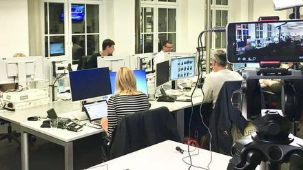 Ein Blick in den Tagesspiegel-Newsroom.