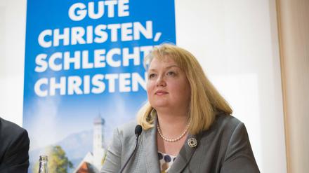 Anette Schultner im Mai bei einer AfD-Pressekonferenz. 