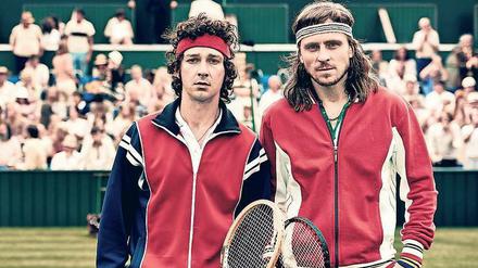 Zwei Schläger für ein Halleluja. Björn Borg (Sverrir Guðnason, rechts) und John McEnroe (Shia LaBeouf).