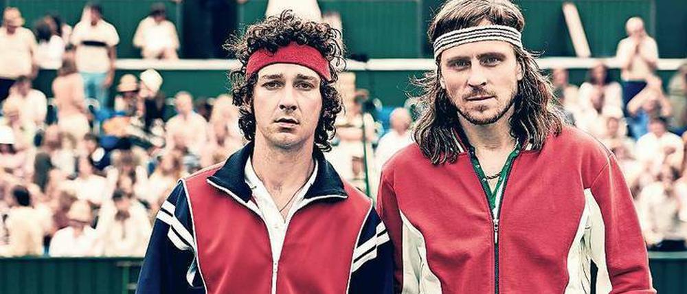 Zwei Schläger für ein Halleluja. Björn Borg (Sverrir Guðnason, rechts) und John McEnroe (Shia LaBeouf).