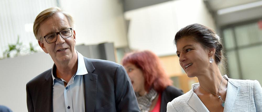 Die Fraktionsvorsitzenden der Partei Die Linke, Sahra Wagenknecht und Dietmar Bartsch.