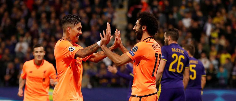 Mohamed Salah und Roberto Firmino waren mit Liverpool in Topform.