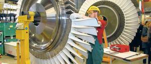 Turbine aus Berlin. Fertigung im Siemens- Werk in der Huttenstraße.