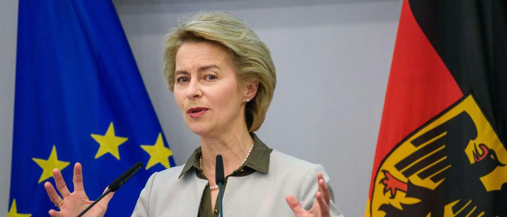 Bundesverteidigungsministerin Ursula von der Leyen (CDU) auf dem Festakt zum 25-jährigen Jubiläum der Bundesakademie für Sicherheitspolitik.
