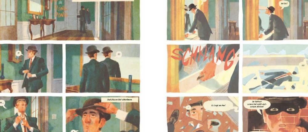 Traumwelt: Eine Doppelseite aus „Magritte. Dies ist keine Biografie“.