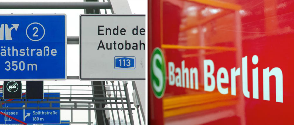 Aufgepasst auf der Autobahn und auch bei der S-Bahn.
