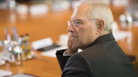 Wolfgang Schäuble vor seiner letzten Kabinettssitzung. 