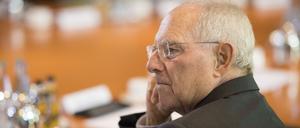 Wolfgang Schäuble vor seiner letzten Kabinettssitzung. 