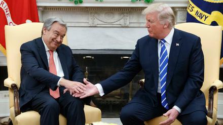 US-Präsident Donald Trump und UN-Generalsekretär Antonio Guterres im Weißen Haus.