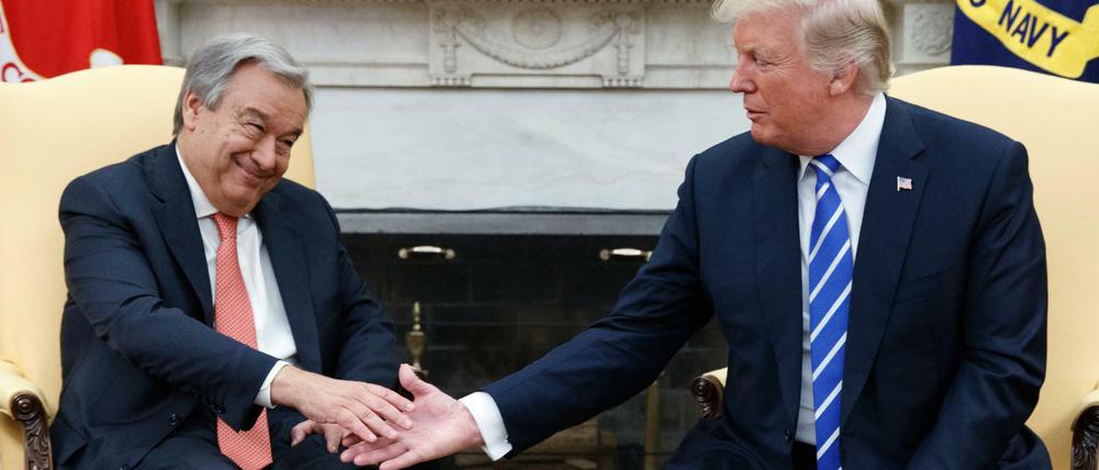 US-Präsident Donald Trump und UN-Generalsekretär Antonio Guterres im Weißen Haus.