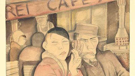 Langeweile zu zweit. Jeanne Mammens Bild „Café Reimann“ entstand am Kurfürstendamm und ist jetzt erstmals öffentlich in Berlin zu sehen. 