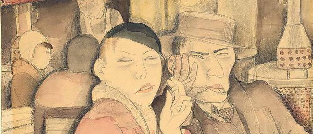 Langeweile zu zweit. Jeanne Mammens Bild „Café Reimann“ entstand am Kurfürstendamm und ist jetzt erstmals öffentlich in Berlin zu sehen.