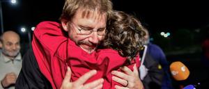 Erleichterung: Peter Steudtner am frühen Donnerstagmorgen nach seiner Freilassung aus dem Gefängnis Silivri.