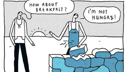 Überarbeitet. Thema des Comics von Christoph Geiger ist das Burn-out. 