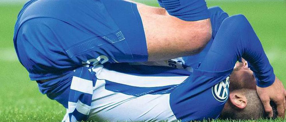 Umfall-Erscheinungen. Hertha wirkt angeschlagen, auch weil ihr Kapitän Vedad Ibisevic seine Form sucht und nicht trifft.