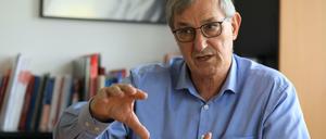 Linken-Chef Bernd Riexinger beim Tagesspiegel-Interview in seinem Büro im Berliner Karl-Liebknecht-Haus.