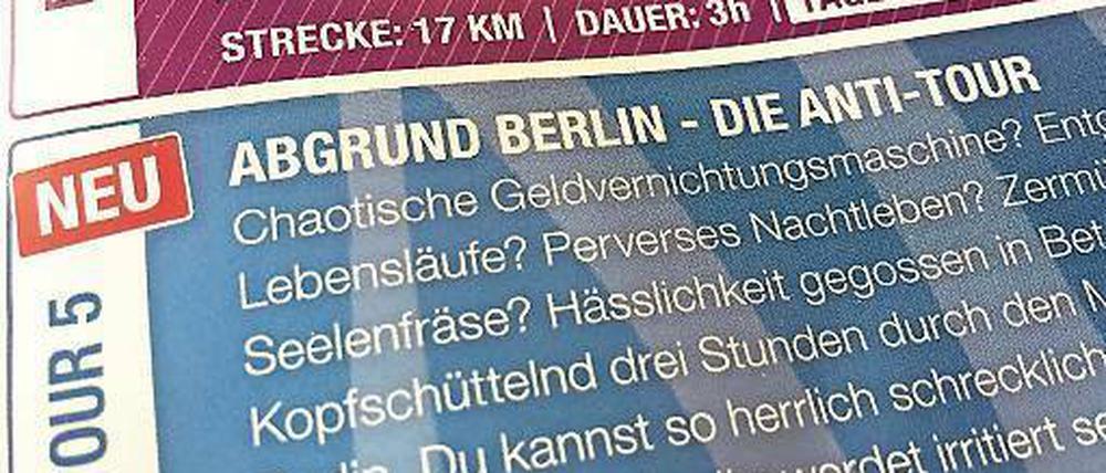Berliner Abgründe - empfohlen für eine Radtour.