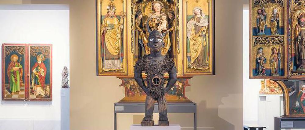 Willkommen. Mangaaka-Kraftfigur, derzeit im Berliner Bode-Museum zu sehen. 