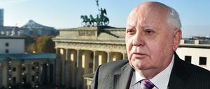 Der ehemalige Kremlchef Michail Gorbatschow 2014 am Pariser Platz. 