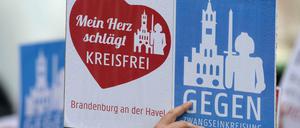 Viele Bürger und alle Landkreise waren gegen die brandenburgische Gebietsreform. Die ist jetzt Geschichte.