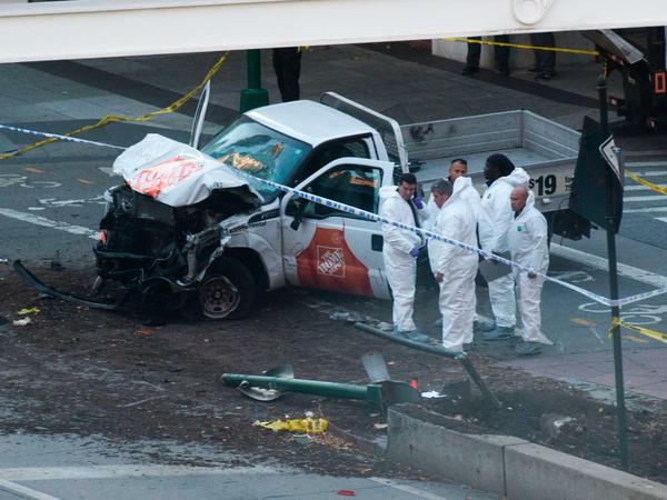 Das Tatfahrzeug: ein gemieteter Pickup-Truck.