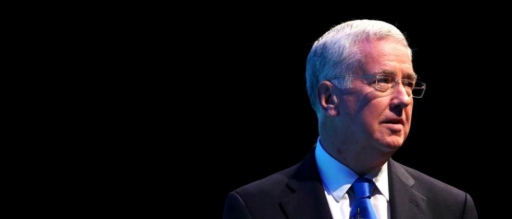 Der ehemalige britische Verteidigungsminister Michael Fallon bei einer Rede in Manchester Anfang Oktober. 