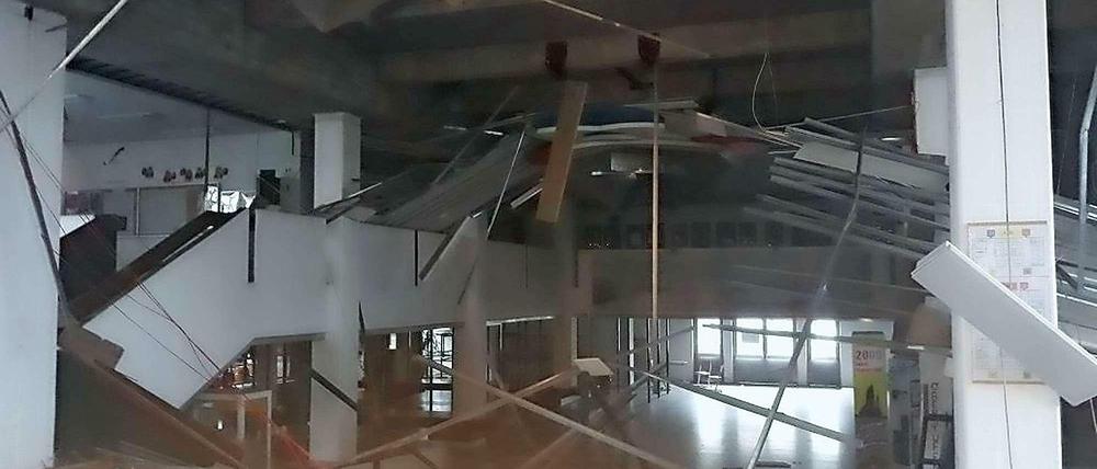 Ein Deckeneinbruch in der Schule im letzten Jahr.