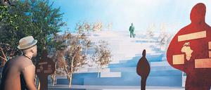 Umstrittene Aufsteller. Die Simulation zeigt, wie das Leben der Dealer dargestellt werden soll.