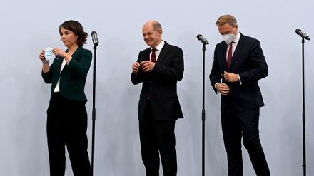Müssen sich sputen: Die Ampel-Parteien wollen bis Dezember eine Regierung bilden. 