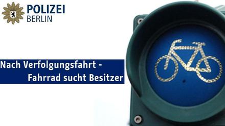 Die Berliner Polizei sucht nach dem Besitzer des am Mittwoch geliehenen Fahrrades. Foto: Polizei Berlin / Twitter