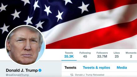 Kurzzeitig nicht erreichbar: Donald Trumps Twitter-Account (Archivbild vom 11. Juli 2017)