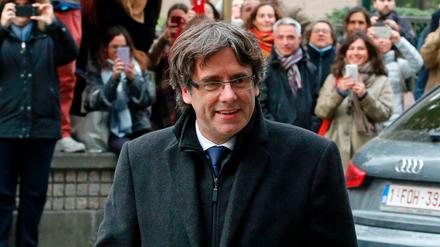 Carles Puigdemont am 31. Oktober vor einer Pressekonferenz in Brüssel, Belgien.