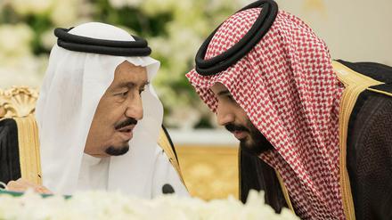 König Salman (links) und sein designierter Nachfolger Mohammed bin Salman sehen im Iran eine große Bedrohung.