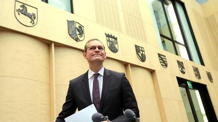 Der Regierende Bürgermeister Michael Müller (SPD) vorm Bundesrat.