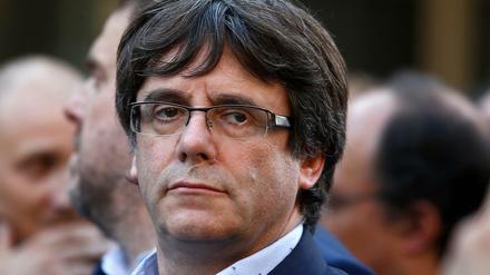 Carles Puigdemont Mitte Oktober bei einer Veranstaltung in Barcelona.