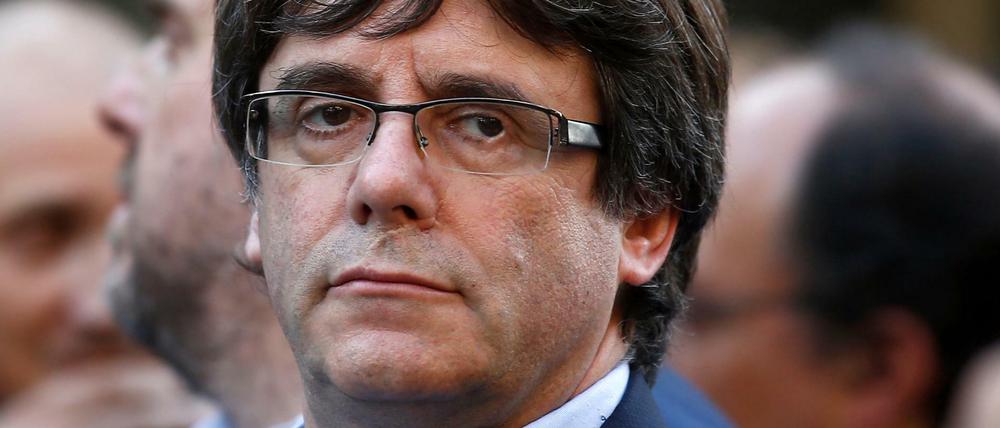 Carles Puigdemont Mitte Oktober bei einer Veranstaltung in Barcelona.