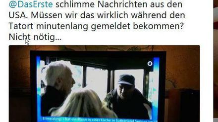 Nur einer von vielen Kommentaren auf der "Tatort"-Facebookseite, die mit der Eilmeldung nicht einverstanden waren.