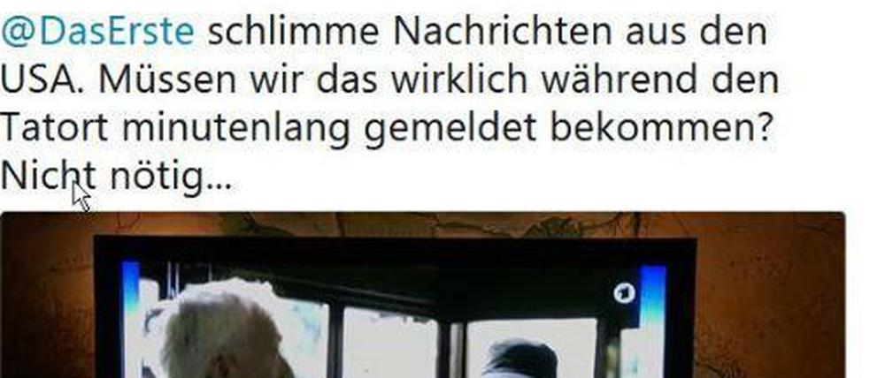 Nur einer von vielen Kommentaren auf der "Tatort"-Facebookseite, die mit der Eilmeldung nicht einverstanden waren.