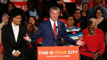 Sieger mit Blessuren: New Yorks Oberbürgermeister Bill de Blasio.