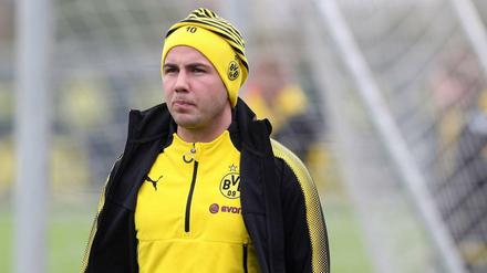 Mario Götze am Donnerstag beim Mannschaftstraining von Borussia Dortmund.