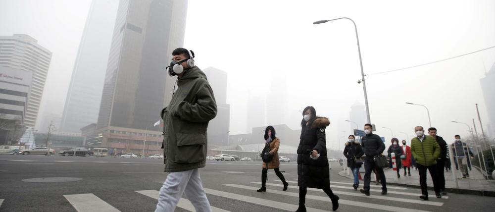 Immer wieder wird Chinas Hauptstadt Peking vom Smog heimgesucht.