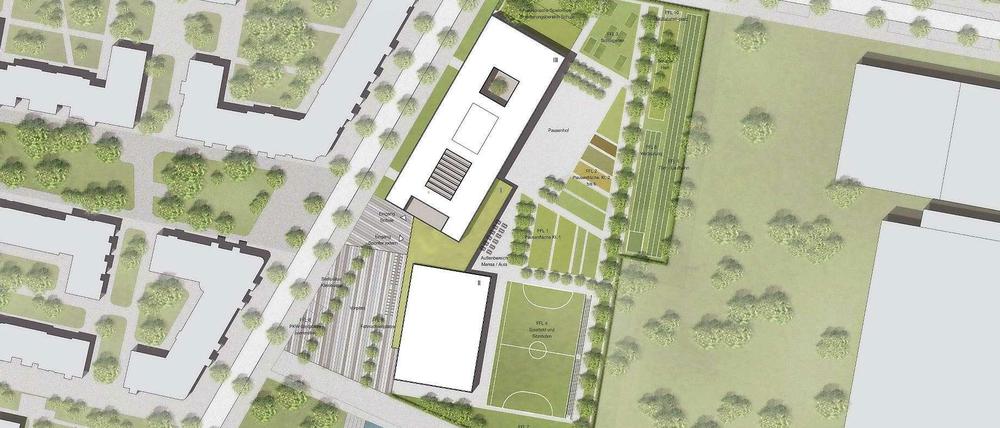 Die neue Grundschule soll östlich der Goltzstraße gebaut werden.